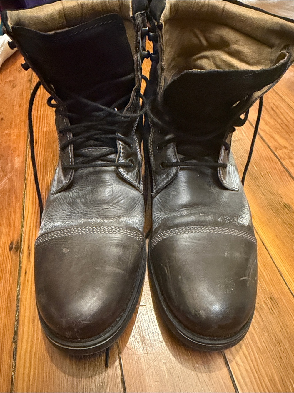 Aldo Men's Leather Lace-Up Cap-Toe Boots